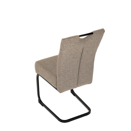 Moderní jídelní židle Autronic Židle jídelní, taštičkové pružiny v sedáku, krémová látka, černý kov (DCL-E2008 CRM2) (18)