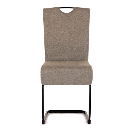 Moderní jídelní židle Autronic Židle jídelní, taštičkové pružiny v sedáku, krémová látka, černý kov (DCL-E2008 CRM2) (1)