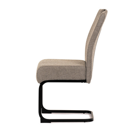 Moderní jídelní židle Autronic Židle jídelní, taštičkové pružiny v sedáku, krémová látka, černý kov (DCL-E2008 CRM2) (4)