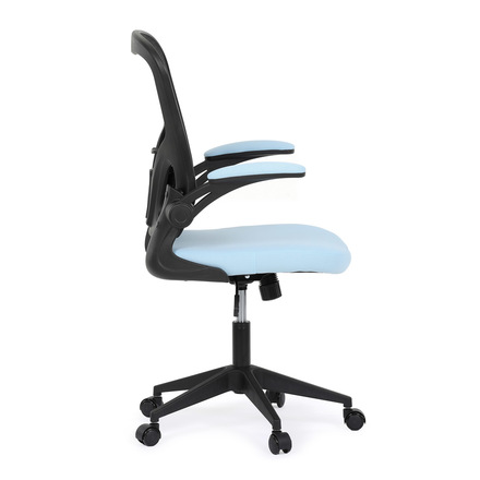 Kancelářská židle Autronic Kancelářská židle, černý plast, modrá látka, sklápěcí područky, kolečka pro tvrdé podlahy (KA-V317 BLUE) (10)