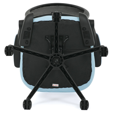 Kancelářská židle Autronic Kancelářská židle, černý plast, modrá látka, sklápěcí područky, kolečka pro tvrdé podlahy (KA-V317 BLUE) (37)