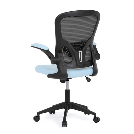 Kancelářská židle Autronic Kancelářská židle, černý plast, modrá látka, sklápěcí područky, kolečka pro tvrdé podlahy (KA-V317 BLUE) (6)