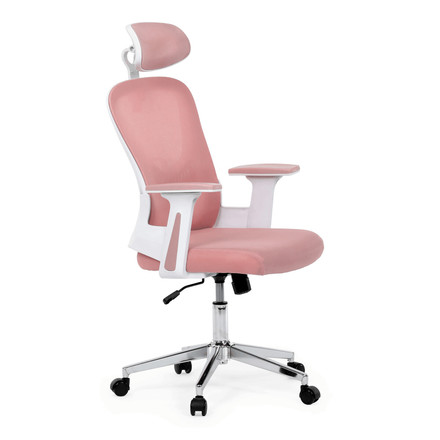Kancelářská židle Autronic Kancelářská židle, růžová síťovina, bílý plast, kolečka na tvrdé podlahy, 2D područky (KA-K2031 PINK) (11)
