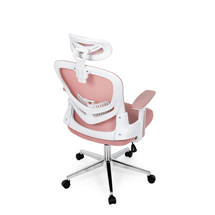 Kancelářská židle Autronic Kancelářská židle, růžová síťovina, bílý plast, kolečka na tvrdé podlahy, 2D područky (KA-K2031 PINK) (20)