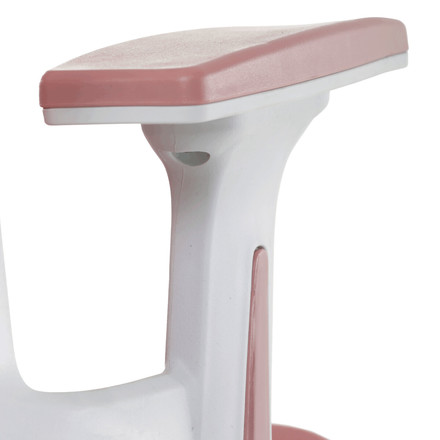 Kancelářská židle Autronic Kancelářská židle, růžová síťovina, bílý plast, kolečka na tvrdé podlahy, 2D područky (KA-K2031 PINK) (28)