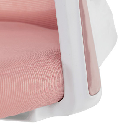 Kancelářská židle Autronic Kancelářská židle, růžová síťovina, bílý plast, kolečka na tvrdé podlahy, 2D područky (KA-K2031 PINK) (30)