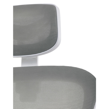 Kancelářská židle Autronic Kancelářská židle, šedá síťovina, bílý plast, kolečka na tvrdé podlahy, 2D područky (KA-K2031 GREY) (29)