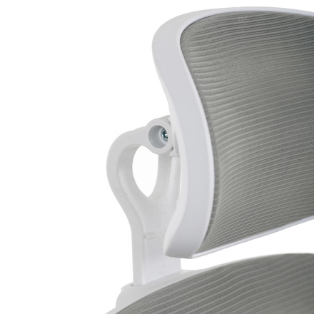 Kancelářská židle Autronic Kancelářská židle, šedá síťovina, bílý plast, kolečka na tvrdé podlahy, 2D područky (KA-K2031 GREY) (30)