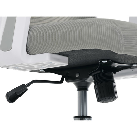 Kancelářská židle Autronic Kancelářská židle, šedá síťovina, bílý plast, kolečka na tvrdé podlahy, 2D područky (KA-K2031 GREY) (38)