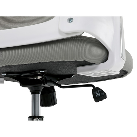Kancelářská židle Autronic Kancelářská židle, šedá síťovina, bílý plast, kolečka na tvrdé podlahy, 2D područky (KA-K2031 GREY) (39)