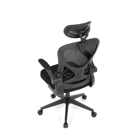 Kancelářská židle Autronic černá síťovina, černý plast, kolečka na tvrdé podlahy (KA-K2021 BK) (18)