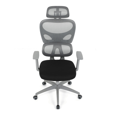 Kancelářská židle Autronic Kancelářská židle, šedá síťovina, šedý plast, kolečka na tvrdé podlahy (KA-K2081 GREY) (2)