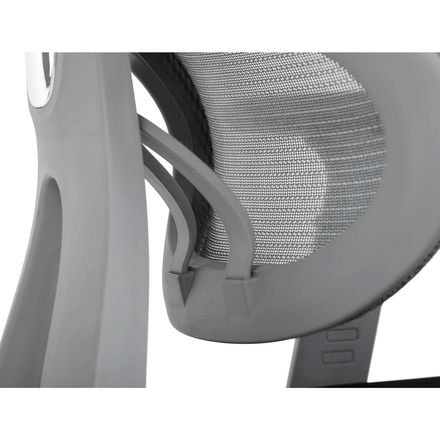 Kancelářská židle Autronic Kancelářská židle, šedá síťovina, šedý plast, kolečka na tvrdé podlahy (KA-K2081 GREY) (7)