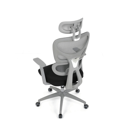 Kancelářská židle Autronic Kancelářská židle, šedá síťovina, šedý plast, kolečka na tvrdé podlahy (KA-K2081 GREY) (8)