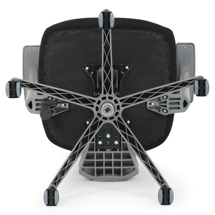 Kancelářská židle Autronic Kancelářská židle, šedá síťovina, šedý plast, kolečka na tvrdé podlahy (KA-K2081 GREY) (34)