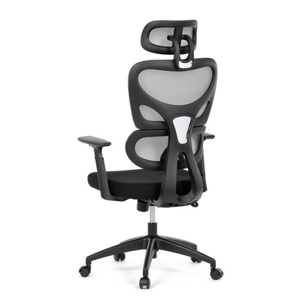 Kancelářská židle Autronic Kancelářská židle, šedá síťovina, černý plast, kolečka na tvrdé podlahy (KA-K2080 GREY) (6)