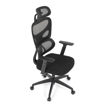 Kancelářská židle Autronic Kancelářská židle, černá síťovina, černý plast, kolečka na tvrdé podlahy (KA-K2080 BK) (23)
