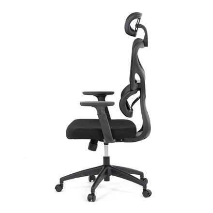 Kancelářská židle Autronic Kancelářská židle, černá síťovina, černý plast, kolečka na tvrdé podlahy (KA-K2080 BK) (4)