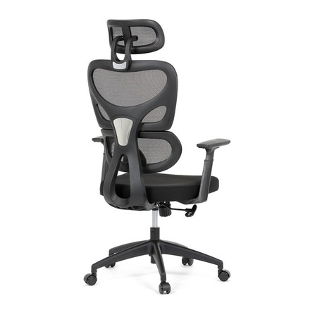 Kancelářská židle Autronic Kancelářská židle, černá síťovina, černý plast, kolečka na tvrdé podlahy (KA-K2080 BK) (8)