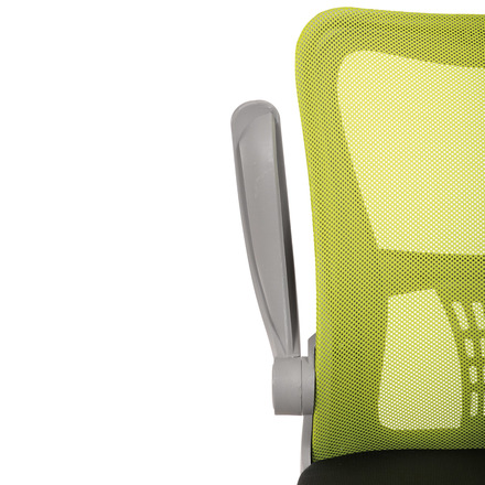 Kancelářská židle Autronic Kancelářská židle, zelená síťovina, šedý plast, kolečka na tvrdé podlahy (KA-K2008 GRN) (28)