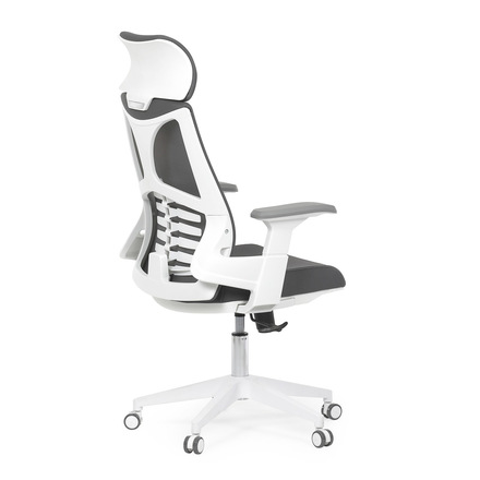 Kancelářská židle Autronic Židle kancelářská, tmavě šedá síťovina MESH, bílý plast, plastový kříž (KA-S247 WT) (9)