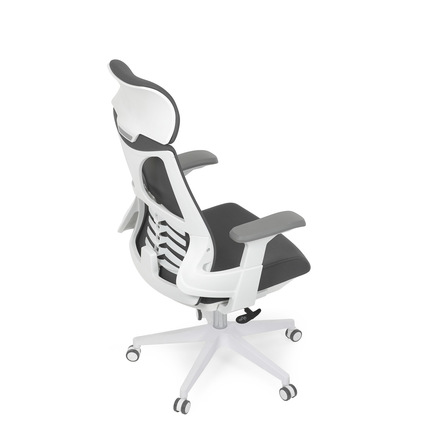 Kancelářská židle Autronic Židle kancelářská, tmavě šedá síťovina MESH, bílý plast, plastový kříž (KA-S247 WT) (21)