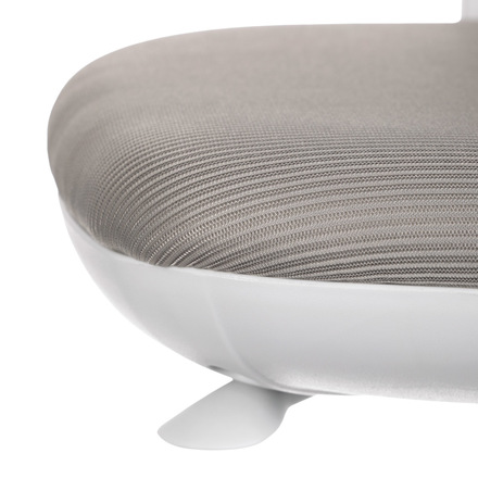 Dětská jídelní židle Autronic Dětská židle, šedá síťovina, černý plastový kříž, kolečka na tvrdé podlahy (KA-C801 GREY) (13)