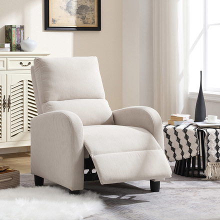 Relaxační křeslo Autronic TV a relaxační křeslo, manuální polohování push back, potah manšestrová béžová látka (TV-4011 BGE2) (1)