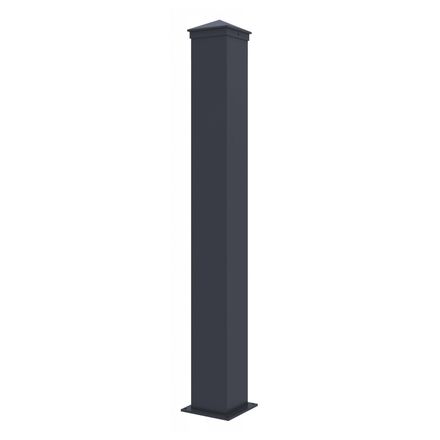 Plotový sloupek G21 pro plotové pole 10x89 cm s patkou, antracitový