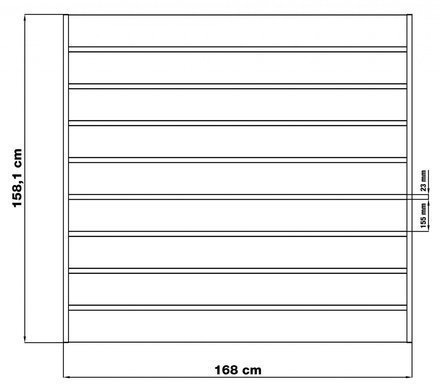 Plotové pole G21 Reno 168x158 cm, antracitové (4)