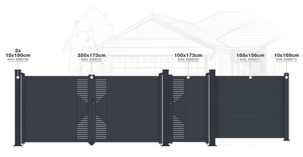 Branka G21 Marion 100x173 cm pravá, antracitová (5)