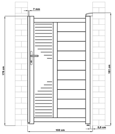 Branka G21 Marion 100x173 cm pravá, antracitová (8)