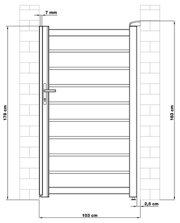 Branka G21 Reno 100x176 cm pravá, antracitová (8)