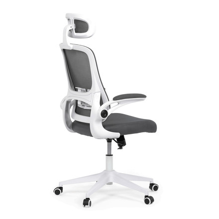 Kancelářská židle Autronic šedá síťovina, šedý plast, plastový kříž, kolečka pro tvrdé podlahy (KA-Q843 GREY) (9)