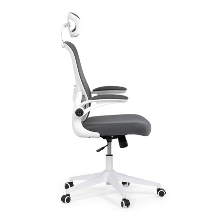 Kancelářská židle Autronic šedá síťovina, šedý plast, plastový kříž, kolečka pro tvrdé podlahy (KA-Q843 GREY) (10)