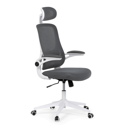 Kancelářská židle Autronic šedá síťovina, šedý plast, plastový kříž, kolečka pro tvrdé podlahy (KA-Q843 GREY) (11)