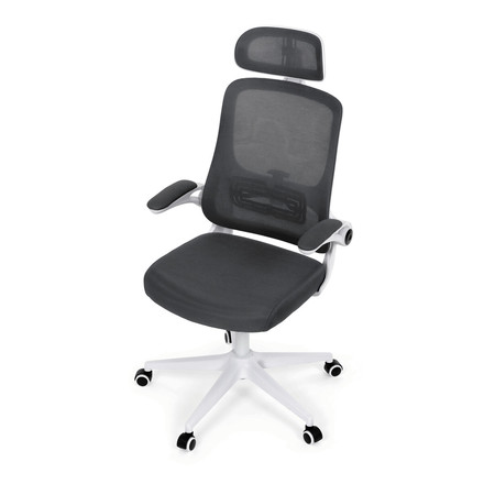 Kancelářská židle Autronic šedá síťovina, šedý plast, plastový kříž, kolečka pro tvrdé podlahy (KA-Q843 GREY) (14)