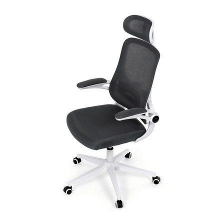 Kancelářská židle Autronic šedá síťovina, šedý plast, plastový kříž, kolečka pro tvrdé podlahy (KA-Q843 GREY) (15)