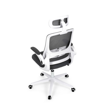 Kancelářská židle Autronic šedá síťovina, šedý plast, plastový kříž, kolečka pro tvrdé podlahy (KA-Q843 GREY) (18)