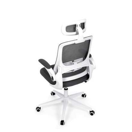Kancelářská židle Autronic šedá síťovina, šedý plast, plastový kříž, kolečka pro tvrdé podlahy (KA-Q843 GREY) (18)