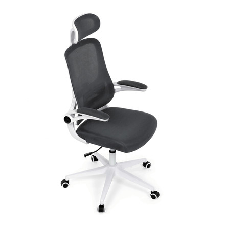 Kancelářská židle Autronic šedá síťovina, šedý plast, plastový kříž, kolečka pro tvrdé podlahy (KA-Q843 GREY) (23)