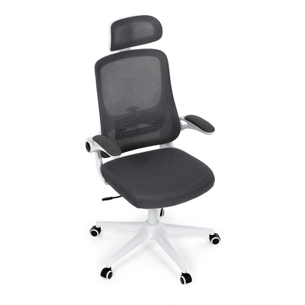 Kancelářská židle Autronic šedá síťovina, šedý plast, plastový kříž, kolečka pro tvrdé podlahy (KA-Q843 GREY) (24)