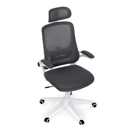 Kancelářská židle Autronic šedá síťovina, šedý plast, plastový kříž, kolečka pro tvrdé podlahy (KA-Q843 GREY) (24)