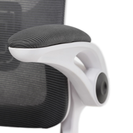 Kancelářská židle Autronic šedá síťovina, šedý plast, plastový kříž, kolečka pro tvrdé podlahy (KA-Q843 GREY) (28)