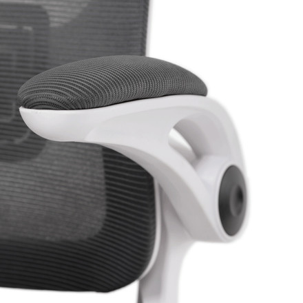 Kancelářská židle Autronic šedá síťovina, šedý plast, plastový kříž, kolečka pro tvrdé podlahy (KA-Q843 GREY) (28)
