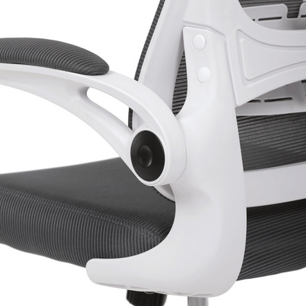 Kancelářská židle Autronic šedá síťovina, šedý plast, plastový kříž, kolečka pro tvrdé podlahy (KA-Q843 GREY) (34)