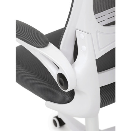 Kancelářská židle Autronic šedá síťovina, šedý plast, plastový kříž, kolečka pro tvrdé podlahy (KA-Q843 GREY) (35)