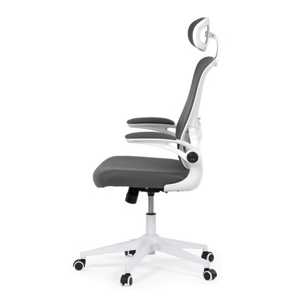 Kancelářská židle Autronic šedá síťovina, šedý plast, plastový kříž, kolečka pro tvrdé podlahy (KA-Q843 GREY) (4)