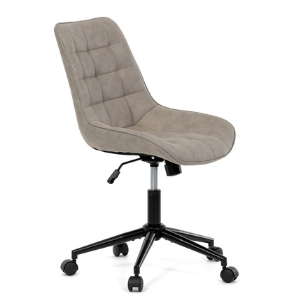 Kancelářská židle Autronic béžová látka v dekoru broušené kůže, černý kovový kříž (KA-V3120 LAN3) (11)