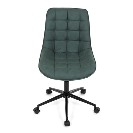 Kancelářská židle Autronic zelená látka v dekoru broušené kůže, černý kovový kříž (KA-V3120 GRN3) (13)